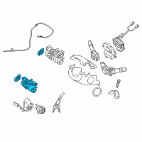 OEM 2014 Kia Rio Ignition Lock Cylinder Diagram - 819101W100