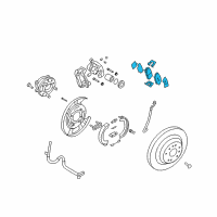 OEM 2009 Hyundai Genesis Rear Disc Brake Pad Kit Diagram - 58302-3MA00