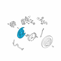 OEM Hyundai Genesis Plate Assembly-Rear Brake Back, RH Diagram - 58252-3M000
