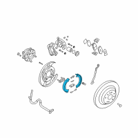 OEM 2012 Hyundai Genesis Shoe & Lining Kit-Rear Parking Brake Diagram - 58305-3MA00