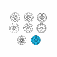 OEM 1999 Ford Mustang Alloy Wheels Diagram - XR3Z1007AA