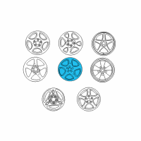 OEM 2001 Ford Mustang Wheel, Alloy Diagram - YR3Z-1007-EA