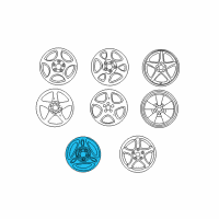 OEM 1999 Ford Mustang Alloy Wheels Diagram - XR3Z1007MA