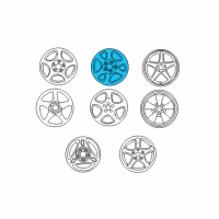 OEM 2003 Ford Mustang Alloy Wheels Diagram - F9ZZ1007KA