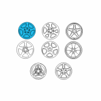 OEM 2002 Ford Mustang Wheel, Alloy Diagram - YR3Z1007AA