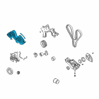 OEM 2001 Kia Optima Cover Assembly-Timing Belt Front Diagram - 2136037100