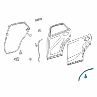 OEM 2016 Lexus NX200t WEATHERSTRIP, Rear Door Diagram - 67888-78013