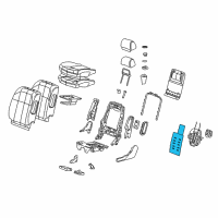 OEM 2010 Cadillac STS Heater Asm, Driver Seat Back Cushion Diagram - 19124085