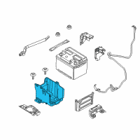 OEM 2012 Ford Fiesta Battery Tray Diagram - AE8Z-10732-B