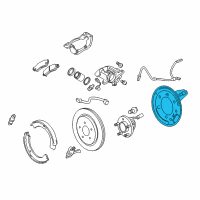 OEM Cadillac CTS Backing Plate Diagram - 25851205