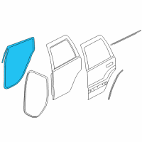 OEM 2017 Jeep Grand Cherokee WEATHERSTRIP-Rear Door Opening Diagram - 55399215AG