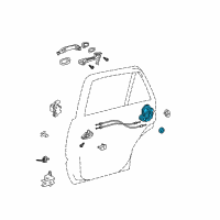 OEM 2005 Lexus ES330 Rear Door Lock Assembly, Right Diagram - 69050-33111