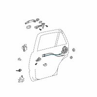 OEM Lexus RX330 Cable Assy, Rear Door Lock Remote Control Diagram - 69730-0E010
