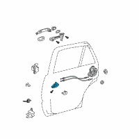 OEM 2005 Lexus RX330 Rear Door Inside Handle Sub-Assembly, Right Diagram - 69207-48010-A0