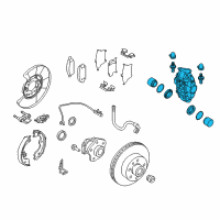 OEM Nissan 370Z Brake-Rear LH Diagram - 44011-1EA4A