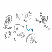 OEM 2014 Nissan 370Z Hose Brake Rear Diagram - 46210-6GC0B