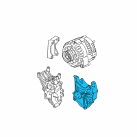 OEM GMC Alternator Bracket Diagram - 12638375
