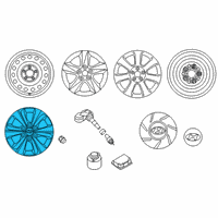 OEM Hyundai Elantra Coupe Wheel Hub Cap Assembly Diagram - 52960-3Y100