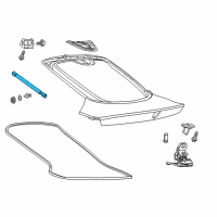 OEM 2017 Dodge Viper Liftgate Prop Gas Diagram - 68139828AB