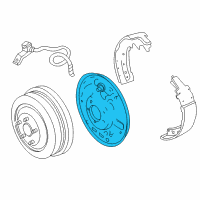 OEM 2001 Dodge Ram 3500 Plate-Brake Backing Diagram - 5014129AB