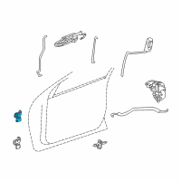 OEM 1999 Chrysler Concorde Front Right Passengers Side Upper Door Hinge Diagram - 4574274AB