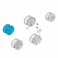 OEM 2003 Ford Thunderbird Wheel, Alloy Diagram - 1W6Z-1007-CA