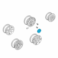 OEM Ford Thunderbird Center Cap Diagram - 1W6Z-1130-BA