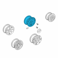 OEM 2003 Ford Thunderbird Wheel, Alloy Diagram - 1W6Z-1007-AA