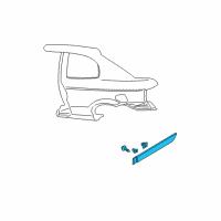 OEM 2000 Hyundai Accent Moulding Assembly-Quarter Waist Line, RH Diagram - 87742-25200-CA