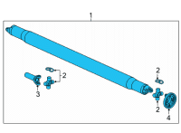 OEM 2021 Cadillac Escalade Drive Shaft Diagram - 84712237