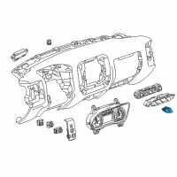 OEM 2014 Chevrolet Silverado 1500 Switch Asm-Front Seat Heater *Black Diagram - 23147628