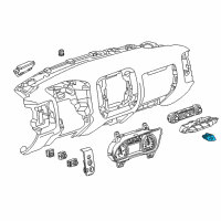 OEM 2019 GMC Sierra 1500 Switch Asm-Front Seat Heater *Black Diagram - 23147628