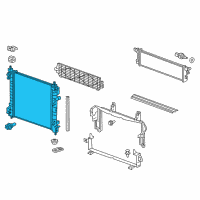 OEM 2015 Chevrolet Spark EV Drive Motor Battery Coolant Radiator Assembly Diagram - 22960943