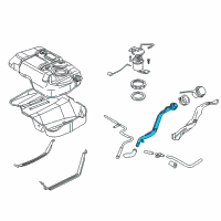 OEM 2005 Mercury Mariner Filler Pipe Diagram - 7L8Z-9034-B