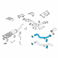 OEM Ford Explorer Sport Trac Tailpipe Diagram - 8A2Z-5202-A