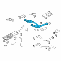 OEM 2008 Ford Explorer Converter & Pipe Diagram - 7L2Z-5F250-D