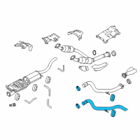 OEM 2010 Ford Explorer Sport Trac Tailpipe Diagram - 7A2Z-5202-E