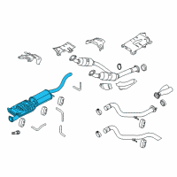 OEM 2010 Ford Explorer Sport Trac Muffler Diagram - 8A2Z-5230-B