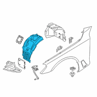 OEM 2021 BMW 745e xDrive Cover, Wheelhousing, Front Sec Diagram - 51-71-7-493-365