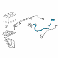 OEM 2012 GMC Sierra 2500 HD Positive Cable Diagram - 22783692