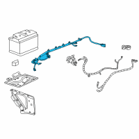 OEM 2011 GMC Sierra 3500 HD Positive Cable Diagram - 22850356