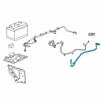 OEM 2014 GMC Sierra 3500 HD Negative Cable Diagram - 22846480