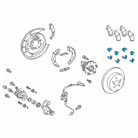 OEM 2017 Toyota Prius V Brake Pads Hardware Kit Diagram - 04948-47020