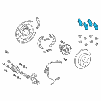 OEM Toyota Prius V Rear Pads Diagram - 04466-47051