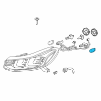 OEM 2012 Chevrolet Cruze Run Lamp Bulb Diagram - 13505774