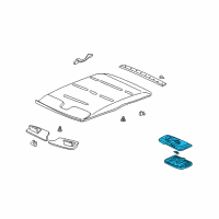 OEM 1999 Honda Civic Light Assembly, Interior (Clear Gray) Diagram - 34250-S04-003ZA