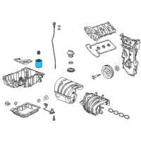 OEM 2018 Cadillac CT6 Oil Filter Diagram - 12683286