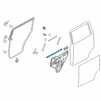 OEM Infiniti QX80 Seal-Rear Door Partition, RH Diagram - 82838-1LA2A