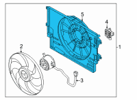 OEM 2021 Kia Seltos SHROUD-Radiator Diagram - 25350Q5000