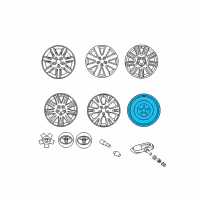 OEM 2006 Toyota Sienna Spare Wheel Diagram - 42611-AE050